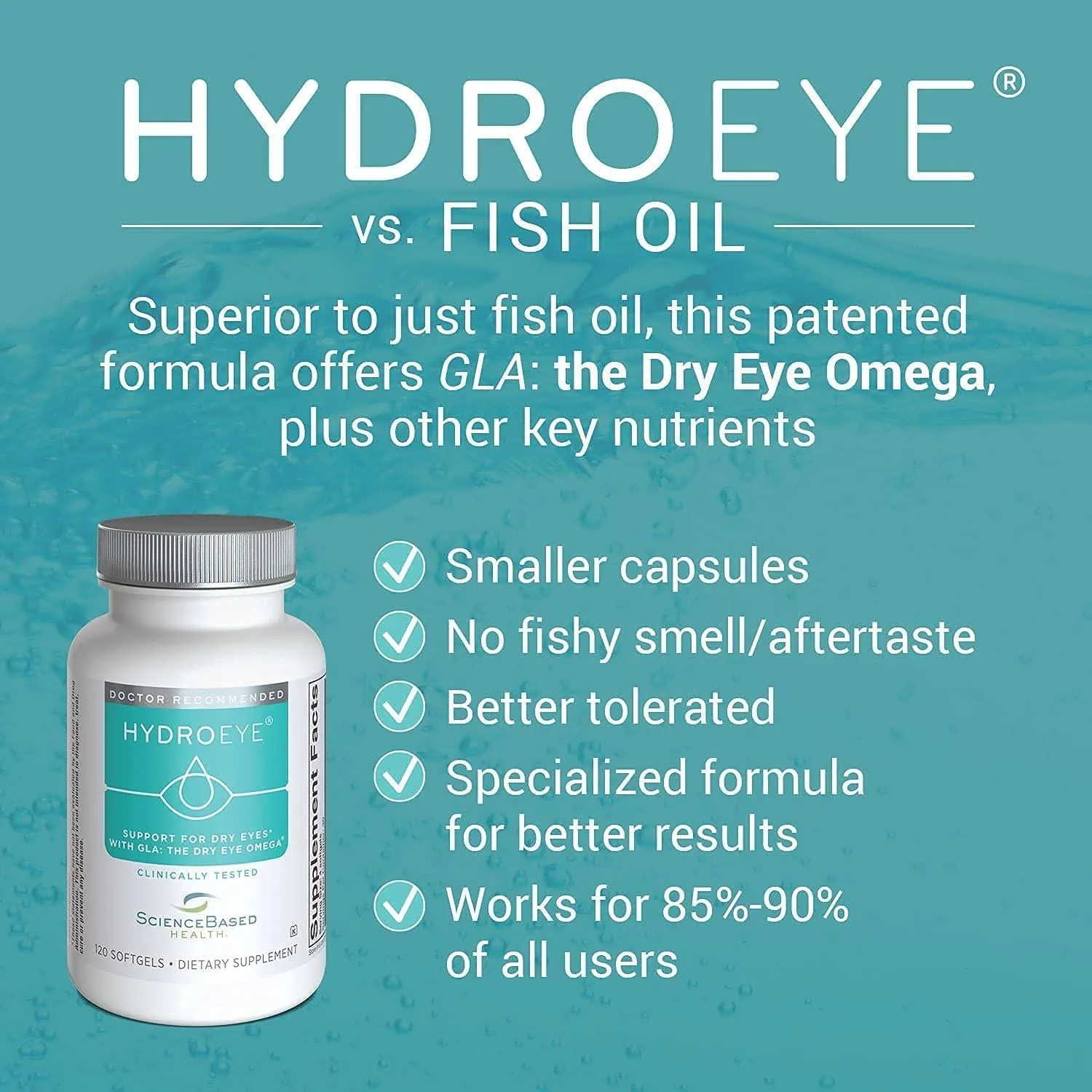 Thumbnail: HydroEye Softgels Dry Eye Formula (120ct - 1 Month Supply)